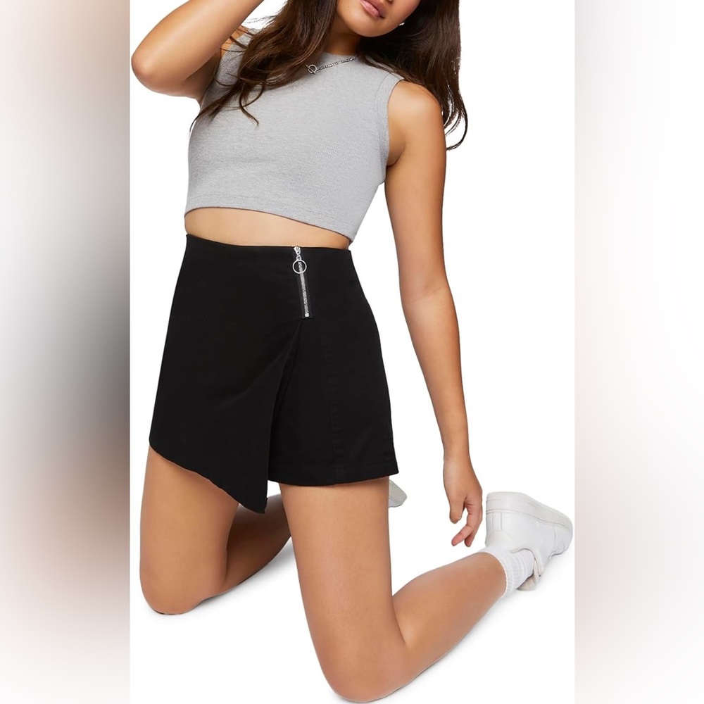 Forever 21 High Rise Chambray Skort
